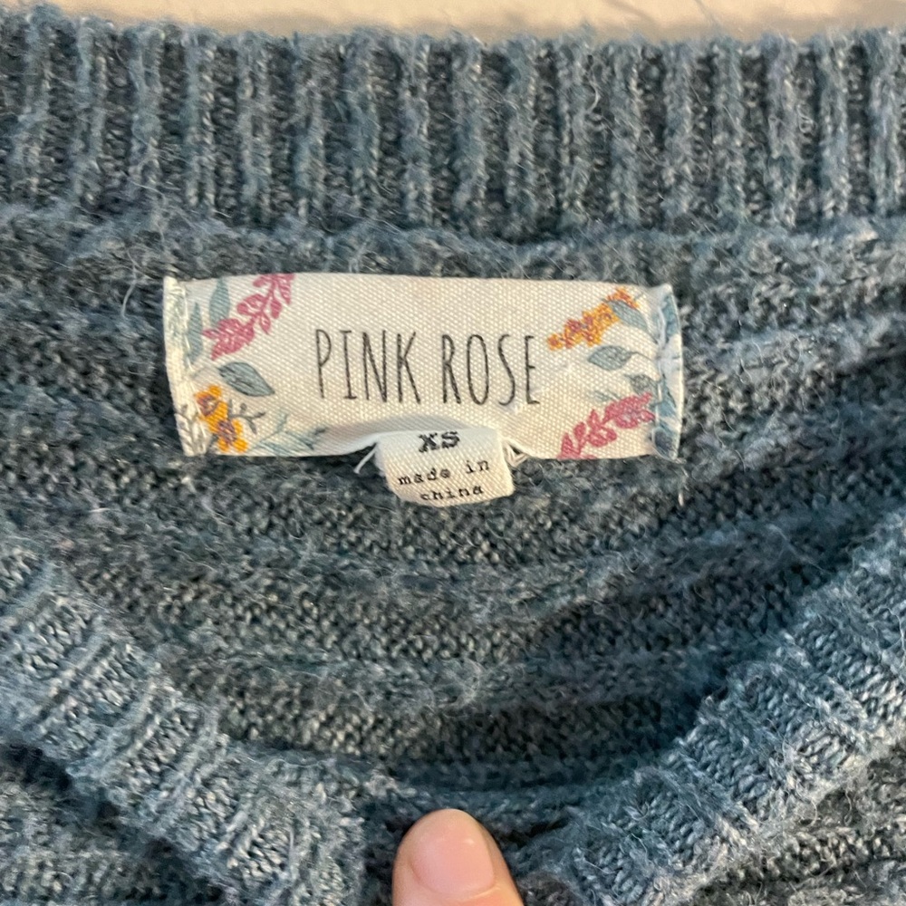 Pink Rose oversized sweater/ sweater dress